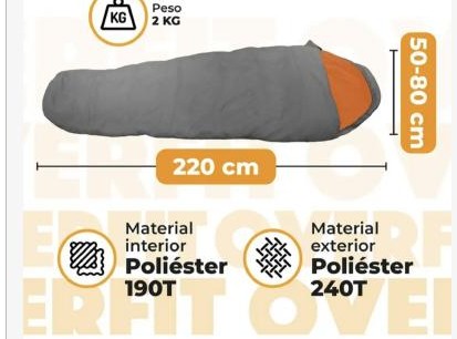 Saco de dormir momia Overfit Camping Edition
