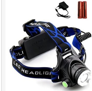 Linterna frontal recargable